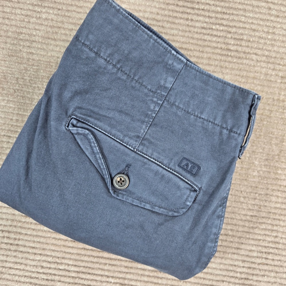 American Eagle Mens 28 Navy Blue Next Level Flex Chino 8" Inseam Shorts